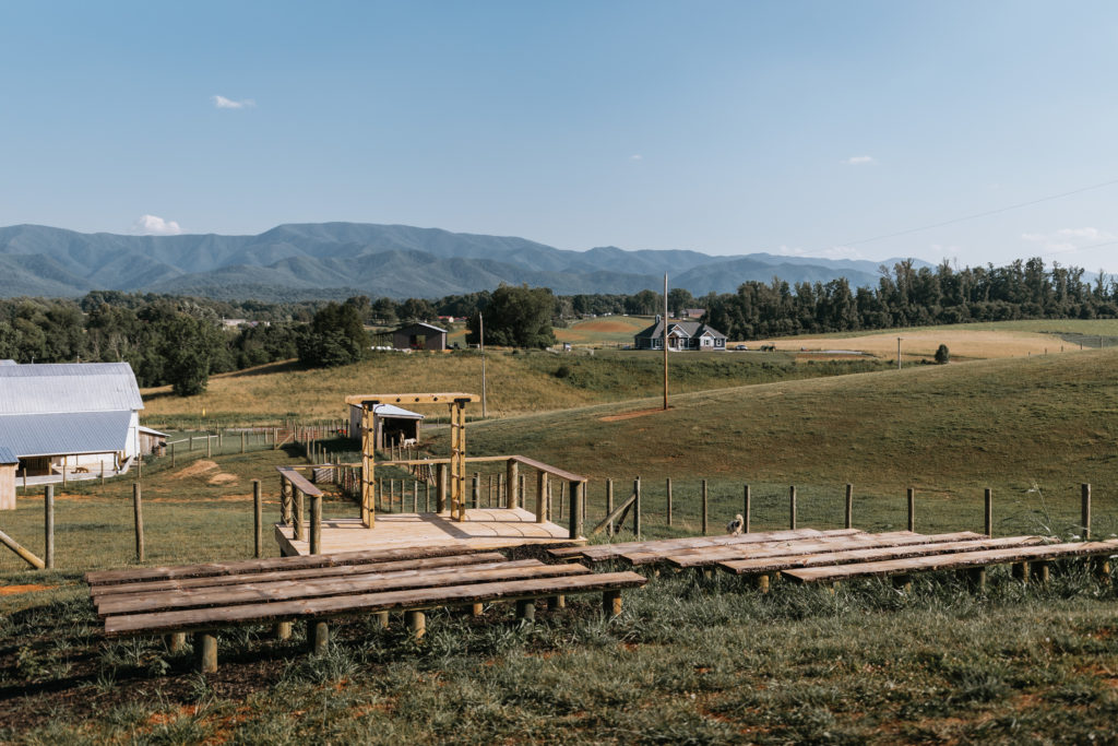 Ceremony site at Alpaca Mountain Events
