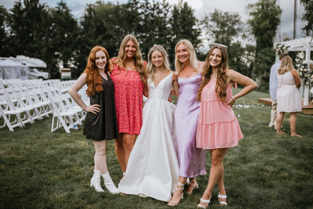 bride and guests at Morgantown Wedding 