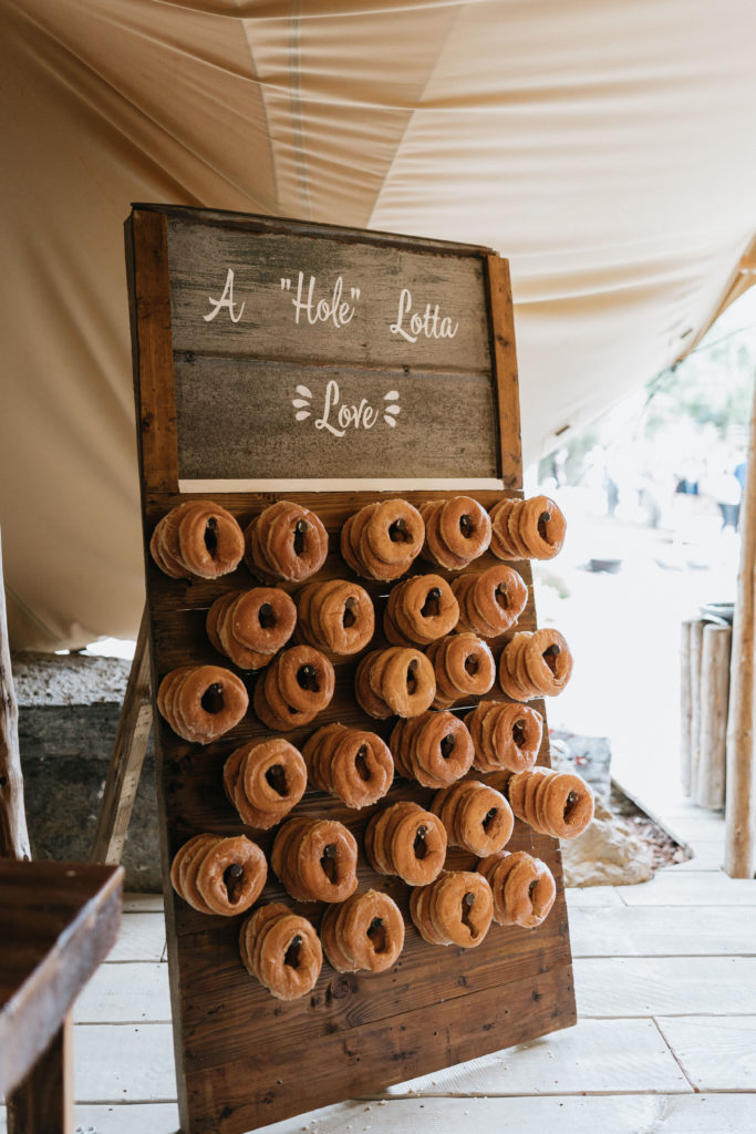 Donut wall at reception
